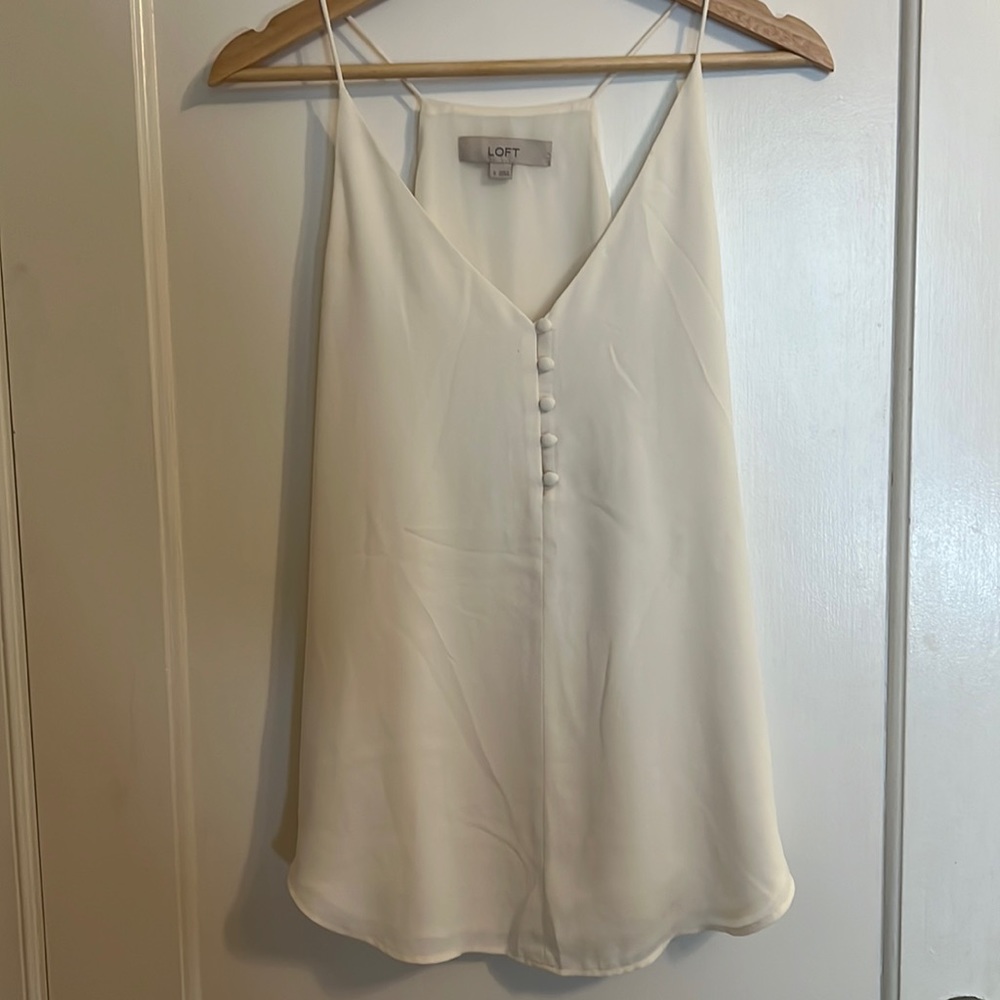 LOFT Covered Button Strappy Cami